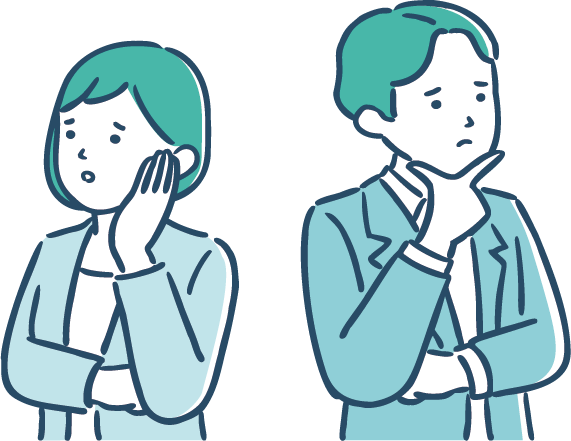 悩む人のイラスト